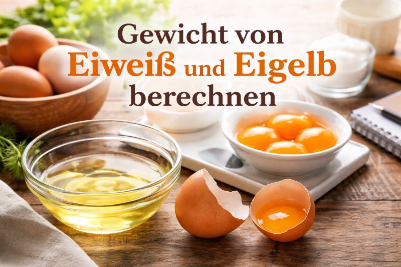 Gewicht Eiweiß und Eigelb