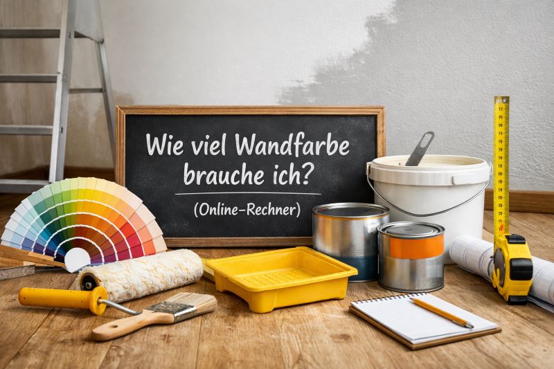 Wie viel Wandfarbe brauche ich? Rechner