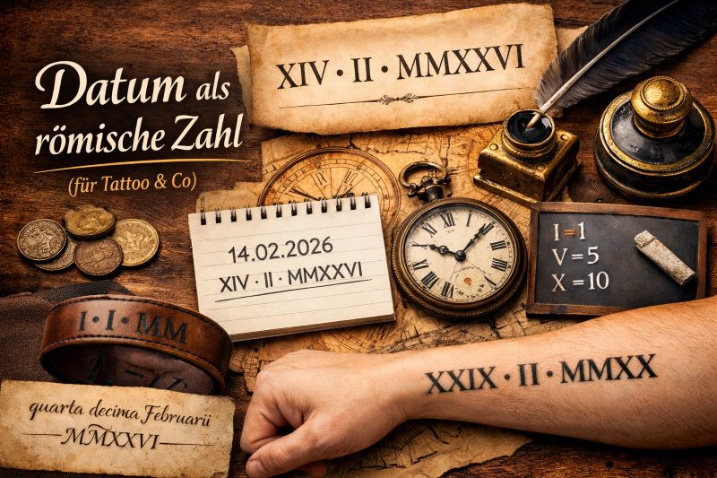 römische Zahl Datum Tattoo