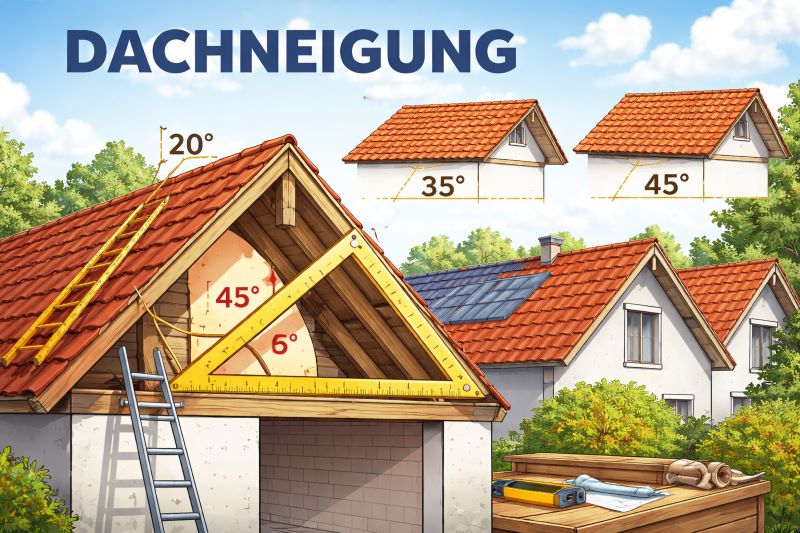 Dachneigung berechnen