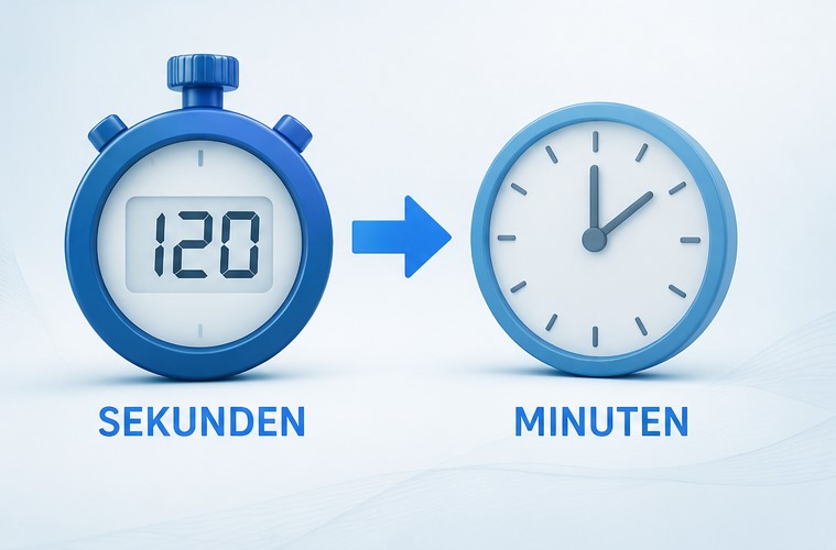 Sekunden in Minuten
